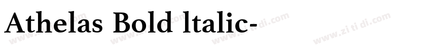 Athelas Bold ltalic字体转换